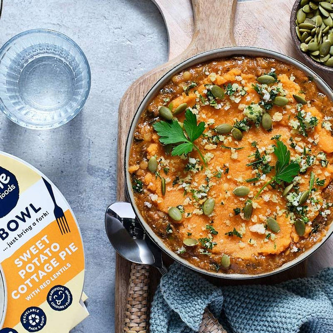 SWEET POTATO COTTAGE PIE WITH RED LENTILS 350g